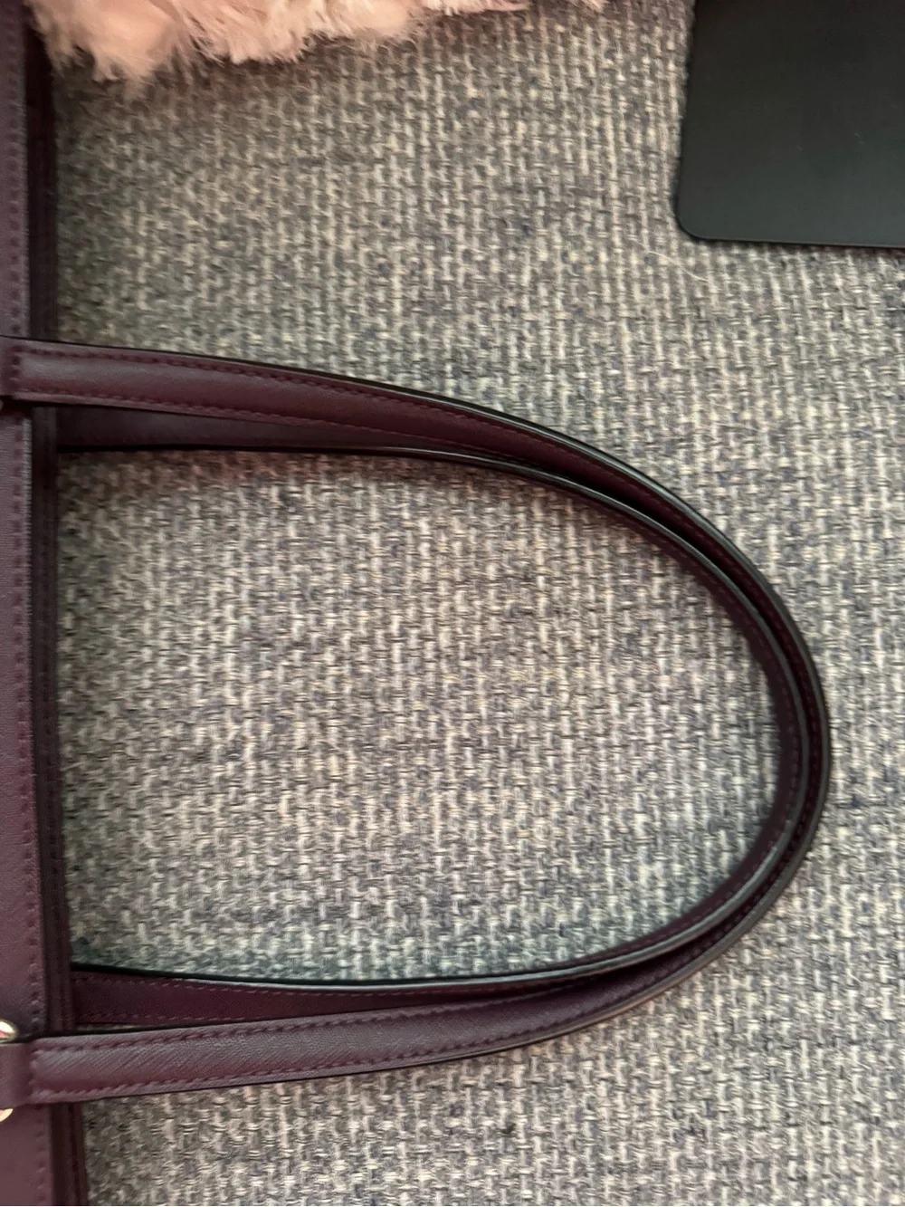 Kate Spade New York Plum/Burgundy Saffiano Leather Tote Bag